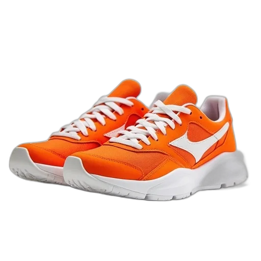 shoes, pair, orange, sneakers transparent PNG cut-out