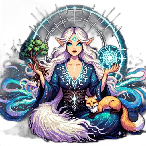 staff, jewelry, fantasy art, pixel art transparent PNG cut-out