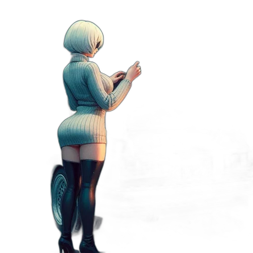 dress, robot, staff, jacket transparent PNG cut-out