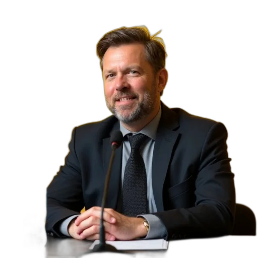 staff, man, sitting, table transparent PNG cut-out