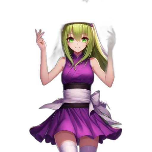 dress, staff, dragon, weapon transparent PNG cut-out