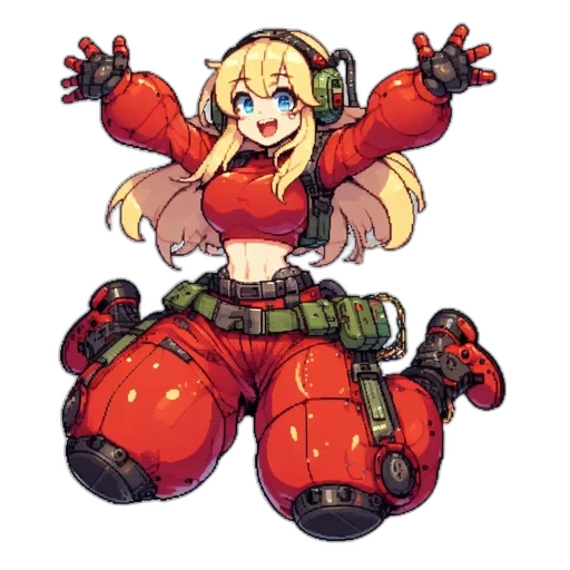 robot, dragon, weapon, pixel art transparent PNG cut-out