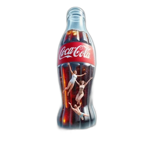 bottle, food, weapon, 3d render transparent PNG cut-out