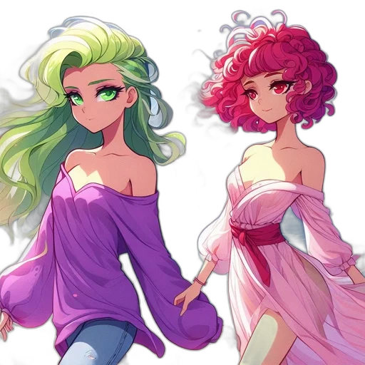 dress, concept art, anime, fantasy art transparent PNG cut-out