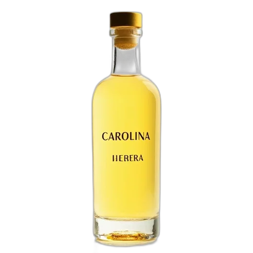 bottle, clear, glass, golden transparent PNG cut-out