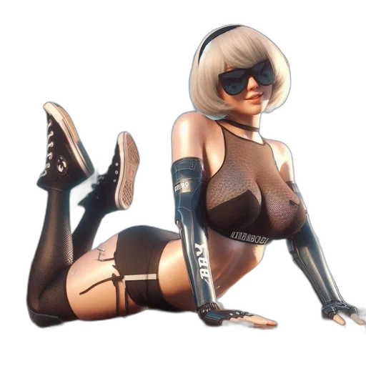 robot, cyberpunk, concept art, 3d render transparent PNG cut-out