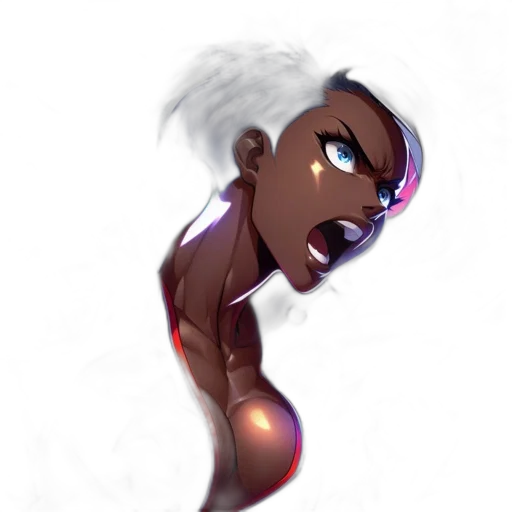 creature, face, robot, hair transparent PNG cut-out
