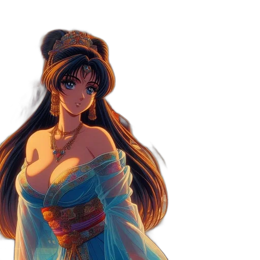 dress, anime, fantasy art, concept art transparent PNG cut-out