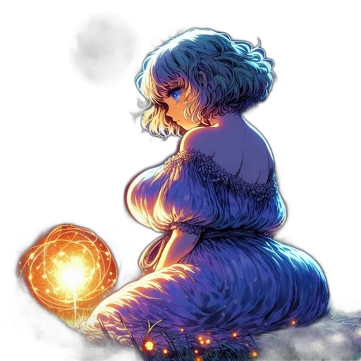 dress, flower, fantasy art, concept art transparent PNG cut-out