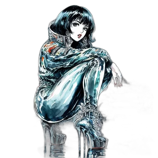 jacket, dress, robot, shoes transparent PNG cut-out