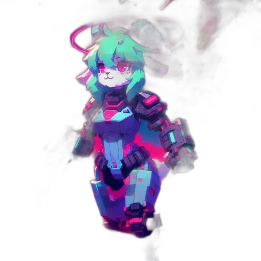 robot, jacket, mask, weapon transparent PNG cut-out