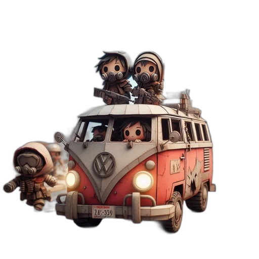 car, weapon, concept art, 3d render transparent PNG cut-out