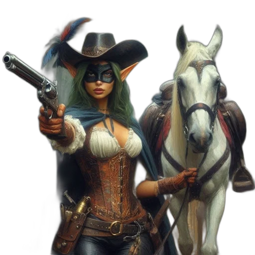 weapon, staff, hat, fantasy art transparent PNG cut-out