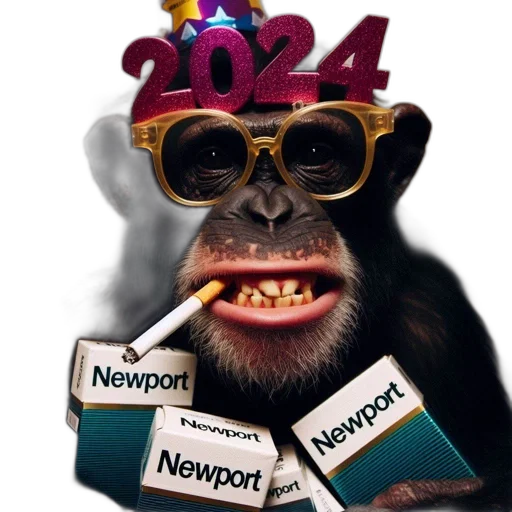 photorealistic, chimpanzee, wearing, glasses transparent PNG cut-out