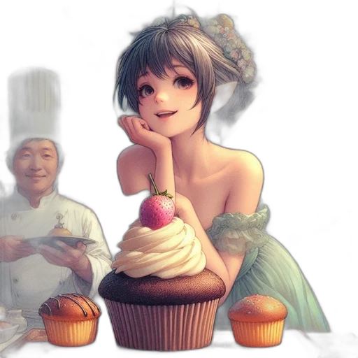 food, staff, 3d render, concept art transparent PNG cut-out