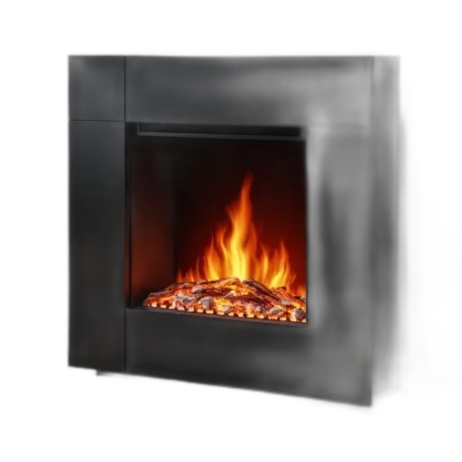 3d render, fire, black, modern transparent PNG cut-out