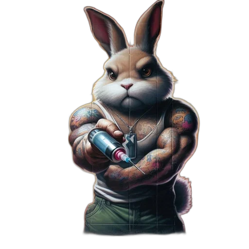 animal, concept art, photorealistic, comic book art transparent PNG cut-out