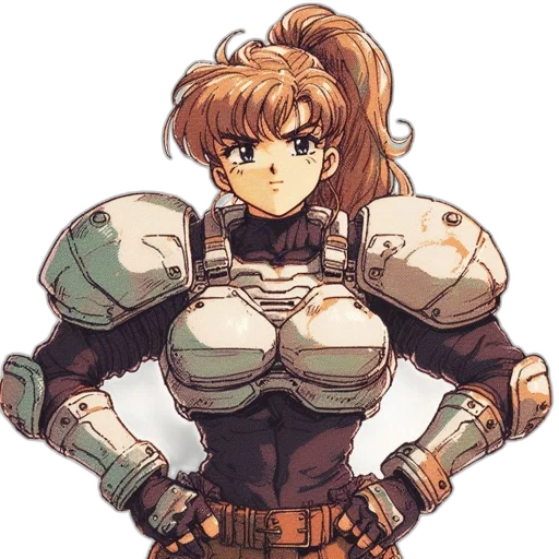 robot, weapon, pixel art, anime transparent PNG cut-out