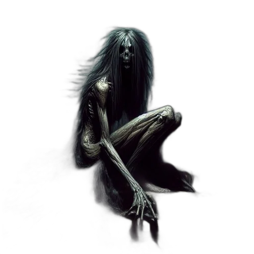 creature, hair, face, mask transparent PNG cut-out