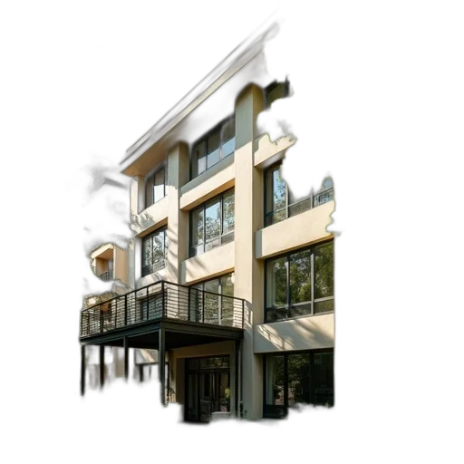 building, 3d render, photorealistic, concept art transparent PNG cut-out