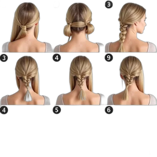 hair, series, images, showing transparent PNG cut-out