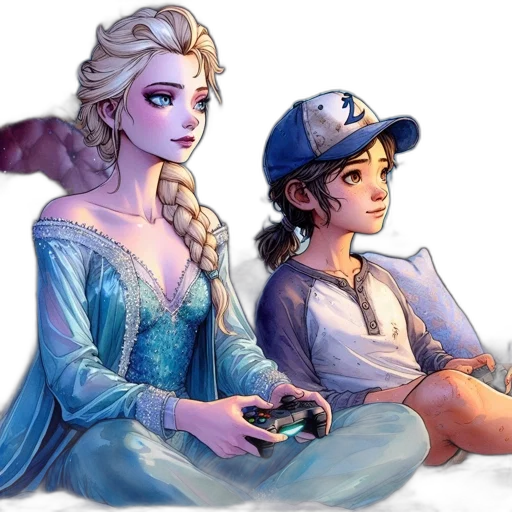 fantasy art, concept art, pixel art, watercolor transparent PNG cut-out