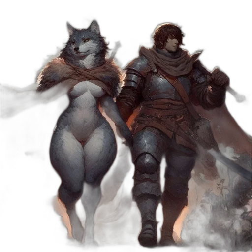 fantasy art, concept art, comic book art, watercolor transparent PNG cut-out
