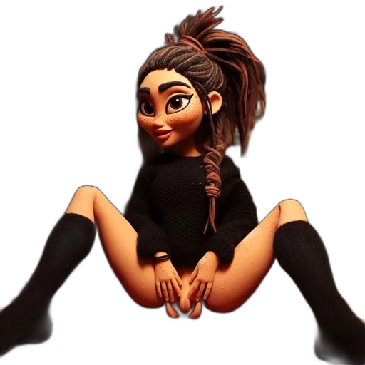 creature, dress, hair, concept art transparent PNG cut-out