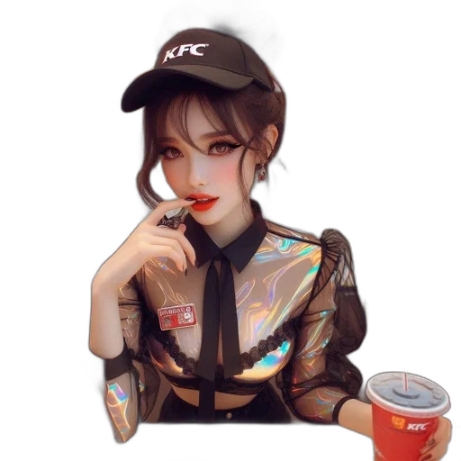jacket, hat, dress, face transparent PNG cut-out