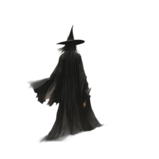 hat, dress, staff, creature transparent PNG cut-out