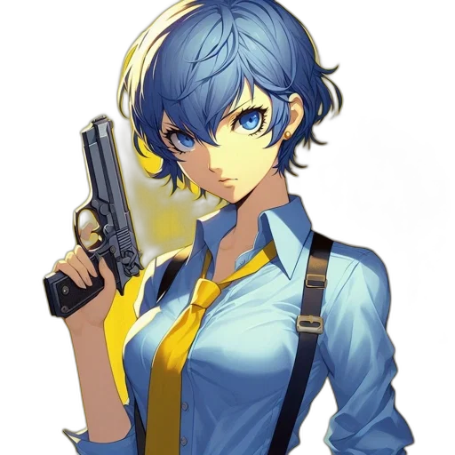 weapon, staff, face, jacket transparent PNG cut-out