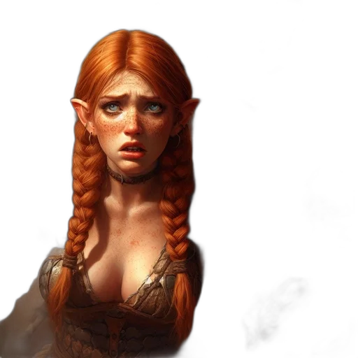 face, fantasy art, concept art, photorealistic transparent PNG cut-out
