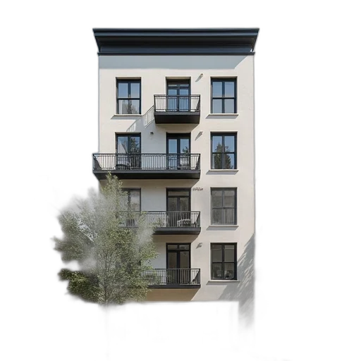 building, 3d render, photorealistic, concept art transparent PNG cut-out