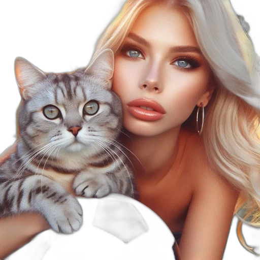 animal, face, jewelry, photorealistic transparent PNG cut-out