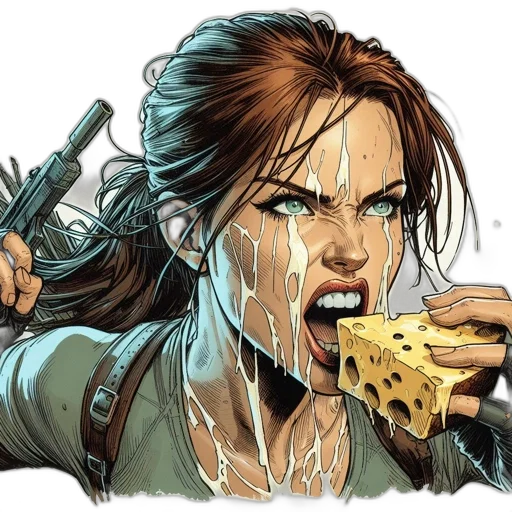 food, comic book art, concept art, photorealistic transparent PNG cut-out