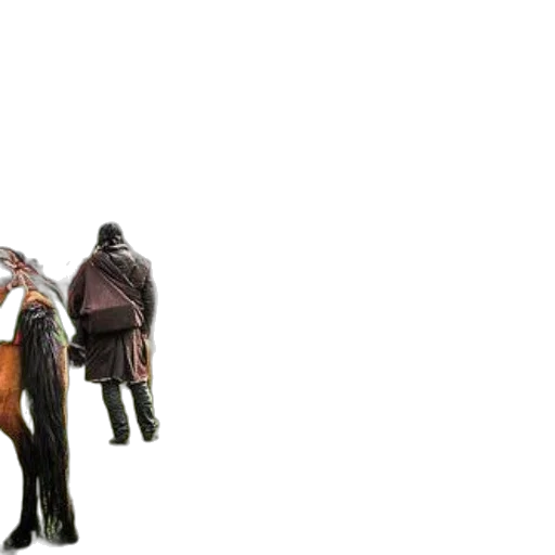 jacket, animal, staff, weapon transparent PNG cut-out