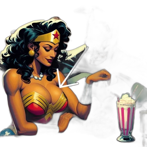 comic book art, concept art, fantasy art, cartoon transparent PNG cut-out