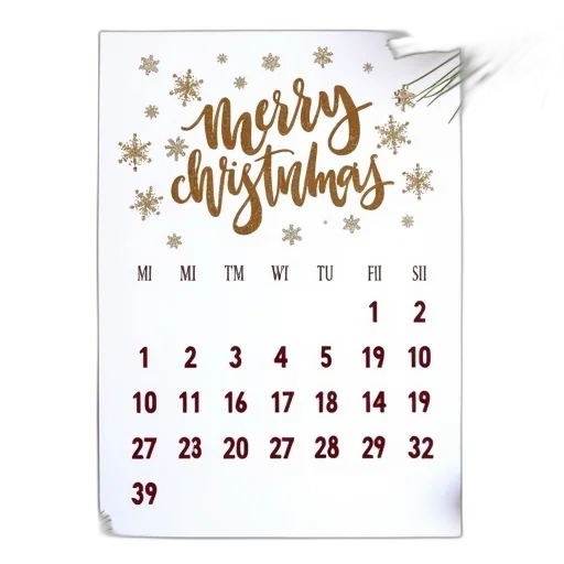 printable, christmas, countdown, calendars transparent PNG cut-out