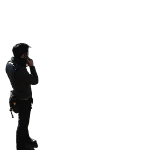 staff, jacket, face, mask transparent PNG cut-out