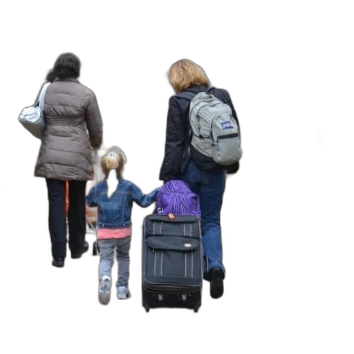 jacket, 3d render, family, walks transparent PNG cut-out