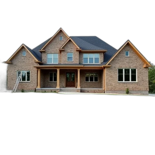 building, 3d render, photorealistic, house transparent PNG cut-out