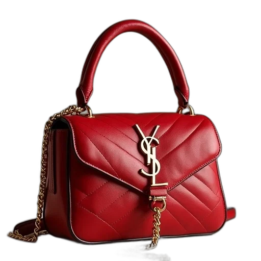 red, small, saint, laurent transparent PNG cut-out