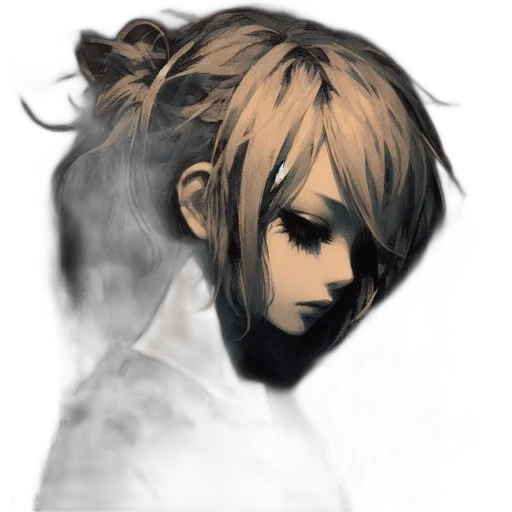 face, mask, hair, weapon transparent PNG cut-out