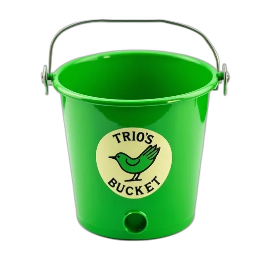green, bucket, label, reads transparent PNG cut-out
