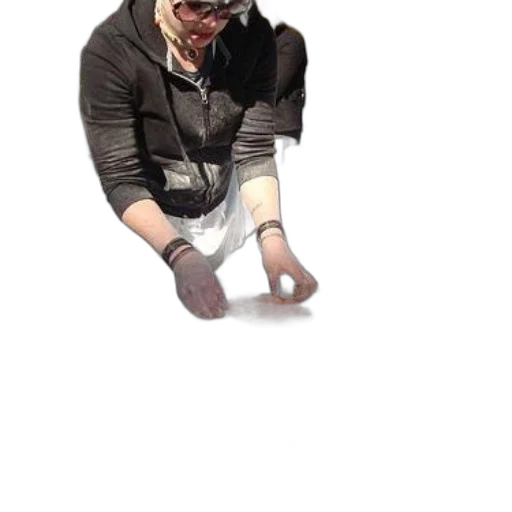 weapon, staff, jacket, shoes transparent PNG cut-out
