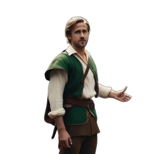 staff, jacket, sword, 3d render transparent PNG cut-out