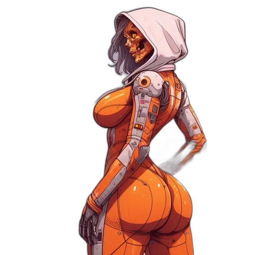 robot, dress, jacket, weapon transparent PNG cut-out