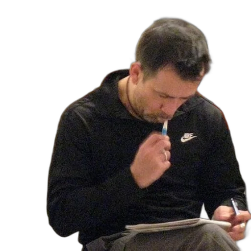 staff, jacket, face, weapon transparent PNG cut-out
