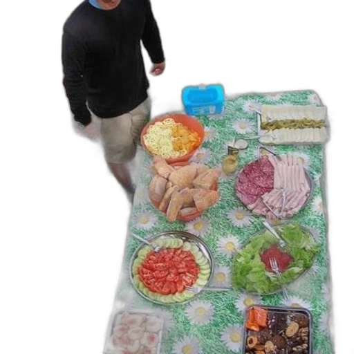 food, 3d render, person, stands transparent PNG cut-out