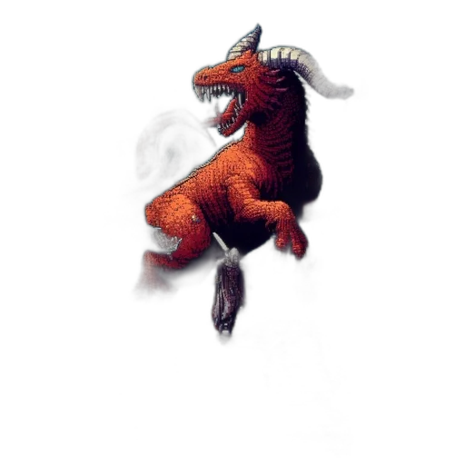 dragon, creature, animal, staff transparent PNG cut-out